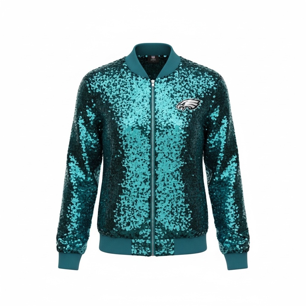 Women’s Philadelphia Midnight Green Sequin Jacket (213)